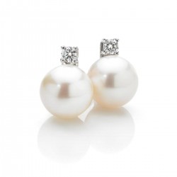 orecchini donna con perle e diamanti