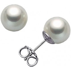 Damenohrringe graue Perlen