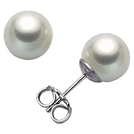 Damenohrringe graue Perlen