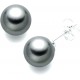 boucles d'oreilles en perles noires pour femmes
