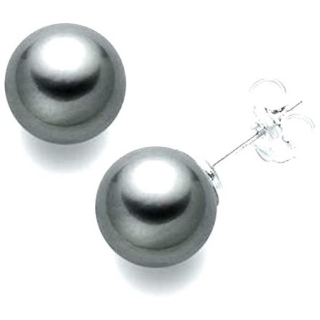 women's black pearl earrings