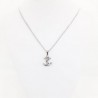 Necklace in silver 925 pendant with still stylized in silver 925 and zircons white
