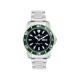 LORENZ SPORT Men's Watch 26116FF Black Green Steel Bracelet