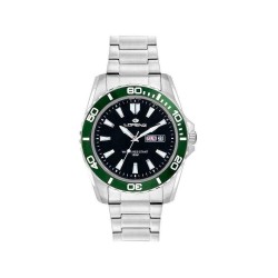 Orologio LORENZ SPORT uomo 26116FF Bracciale Acciaio Nero Verde