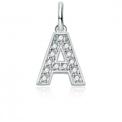 Charm anpassbar silber 925er zirkonia weiß