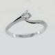 Anello solitario piccolo con diamante montatura Valentine 0.16 carati 00218