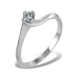 Small solitaire ring with Valentine setting diamond 0.16 carat 00218