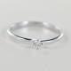 Small solitaire ring with Valentine setting diamond 0.06 carat