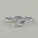 Medium solitaire ring with diamond Valentine setting intertwining 0.22 ct 00224