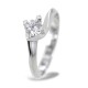 Medium solitaire ring with Valentine setting diamond 0.33 carat 00226