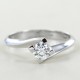 Medium solitaire ring with Valentine setting diamond 0.33 carat 00226