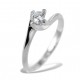 Bague solitaire moyenne avec diamant serti Valentine 0.26 carat 00228