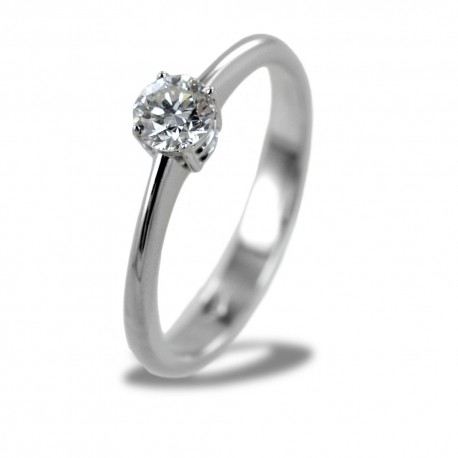 Bague solitaire moyenne avec diamant de 0,35 carat 00230