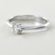 Bague solitaire moyenne avec diamant de 0,35 carat 00230