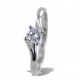 Bague solitaire moyenne sertie de diamants sertis Valentine entrelacés 0,29 ct 00231