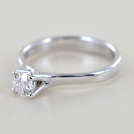 GIA certified diamond solitaire ring ct. 0.40 F color 00234