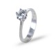 Large 6-claw solitaire ring with 0.56 carat half carat diamond 00238