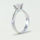 Solitaire ring with diamond 0.65 and diamonds on the stem 00238