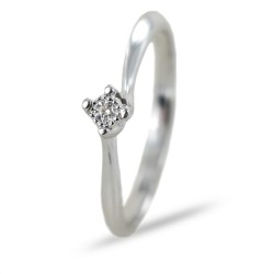 Solitaire ring with diamond setting and diamond ct 0.03 00244