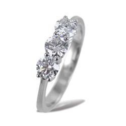 Grande bague Trilogy avec diamants 0,90 ct 00248