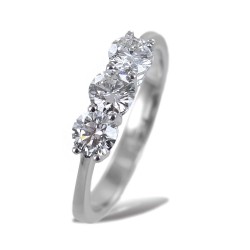Large Trilogy ring with diamonds 0.90 ct 00248