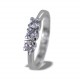 Trilogy ring in gold and diamonds ct 0.35 color G 00249