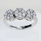 Trilogy effect ring with diamonds over half a carat Magic ct 0.75 00251