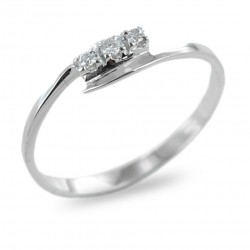 Bague Small Trilogy avec diamants 0.05 00252