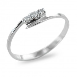 Small Trilogy ring with diamonds 0.05 00252