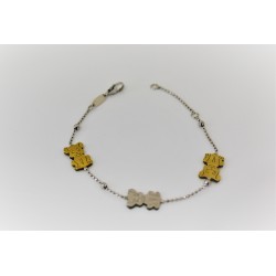 Bracelet for child, in silver 925, adjustable, color, gold and silver.