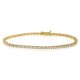 Bracciale da donna con zirconi bianchi con castone quadrato in oro giallo BR1057G