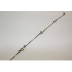 Bracelet de cheville avec des marguerites en argent sterling 925