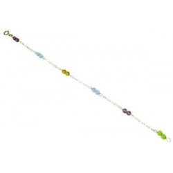 Bracciale con sfere colorate da bambina in oro giallo 18 kt BR1149G