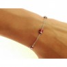 Bracelet fille avec coccinelles en or blanc BR1208B