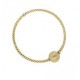 Bracelet femme en or jaune et blanc avec sphère satinée BR3121BG