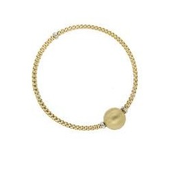 Bracelet en or avec sphère satinée BR3121BG