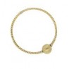 Women's bracelet in yellow and white gold with satin sphere BR3121BG