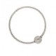 White gold bracelet with satin sphere BR3122B