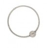 White gold women's bracelet with satin sphere BR3122B