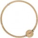 Bracelet en or blanc rose avec sphère en satin BR3123BR