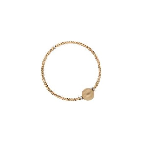 Rose white gold bracelet with satin sphere BR3123BR