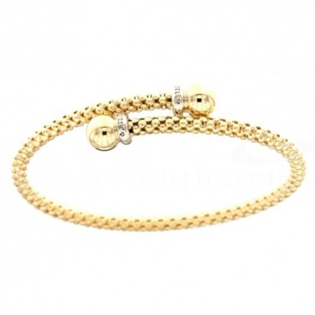 White yellow gold bracelet with shiny spheres BR3125GB