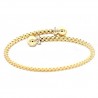 Bracciale oro giallo bianco con sfere lucide BR3125GB