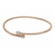 Women's bracelet in white and rose gold with shiny spheres BR3126RB