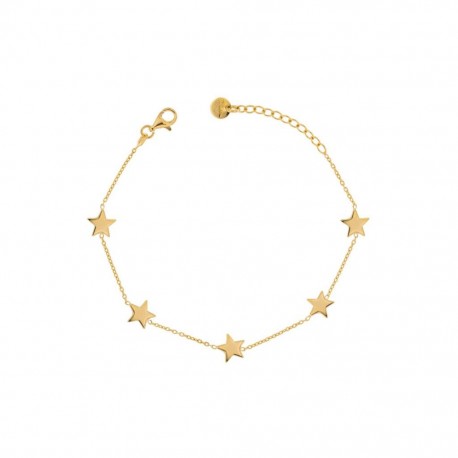 BR3224G yellow gold star bracelet