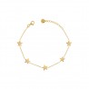 Women's bracelet in yellow gold with stars BR3224G
