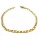 Hollow chain yellow gold men's bracelet with satin link BR725G