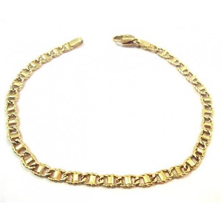 Hollow chain bracelet with satin link BR725G