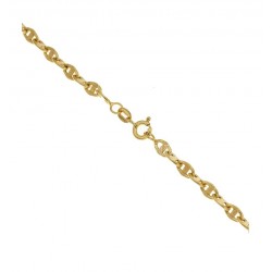 Hollow chain bracelet with twisted cross link BR728G