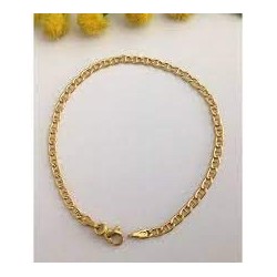 Hollow chain bracelet with flat cross link BR729G